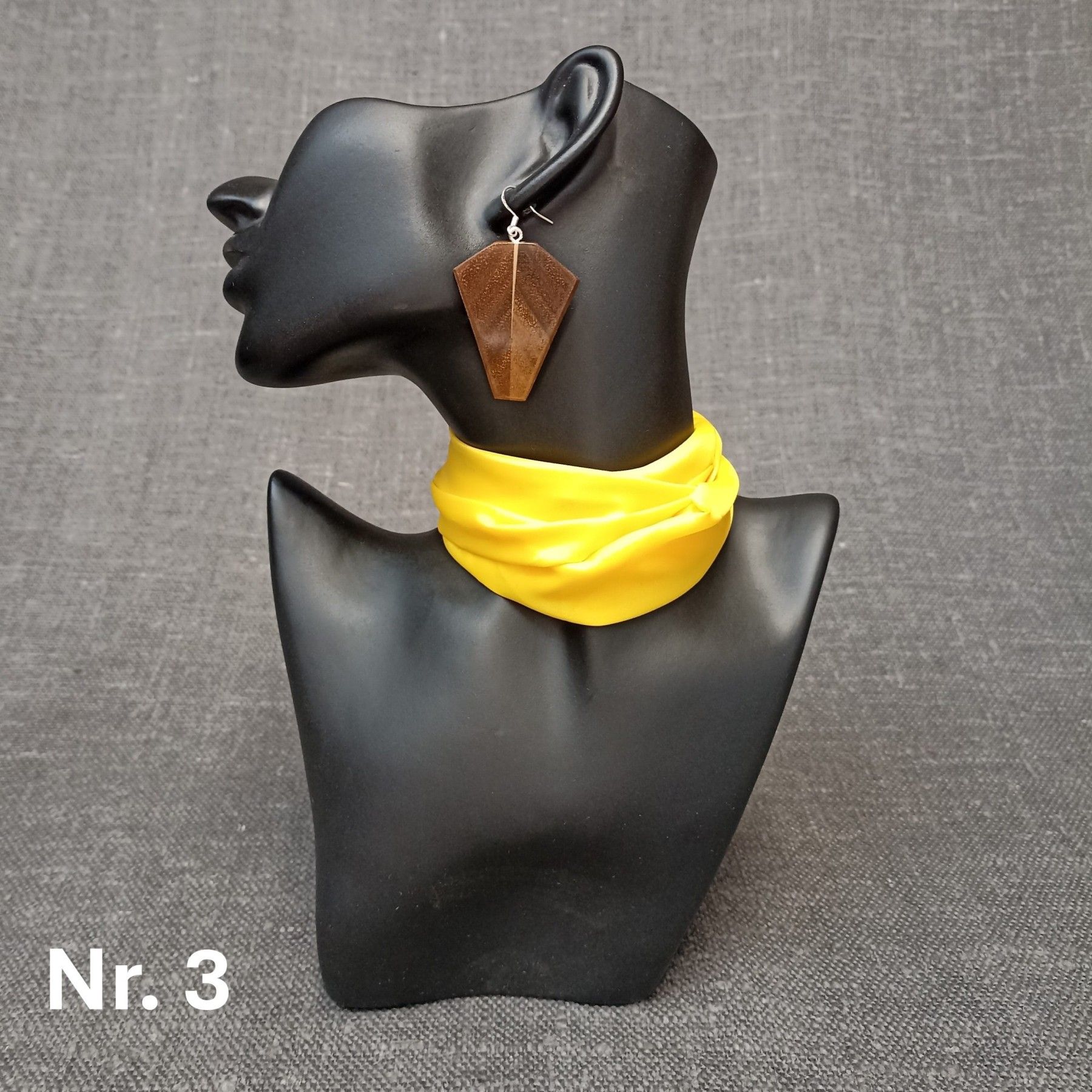 Auskari Raibi Koki, koks, bēšā, brūnā krāsā — attēls 5