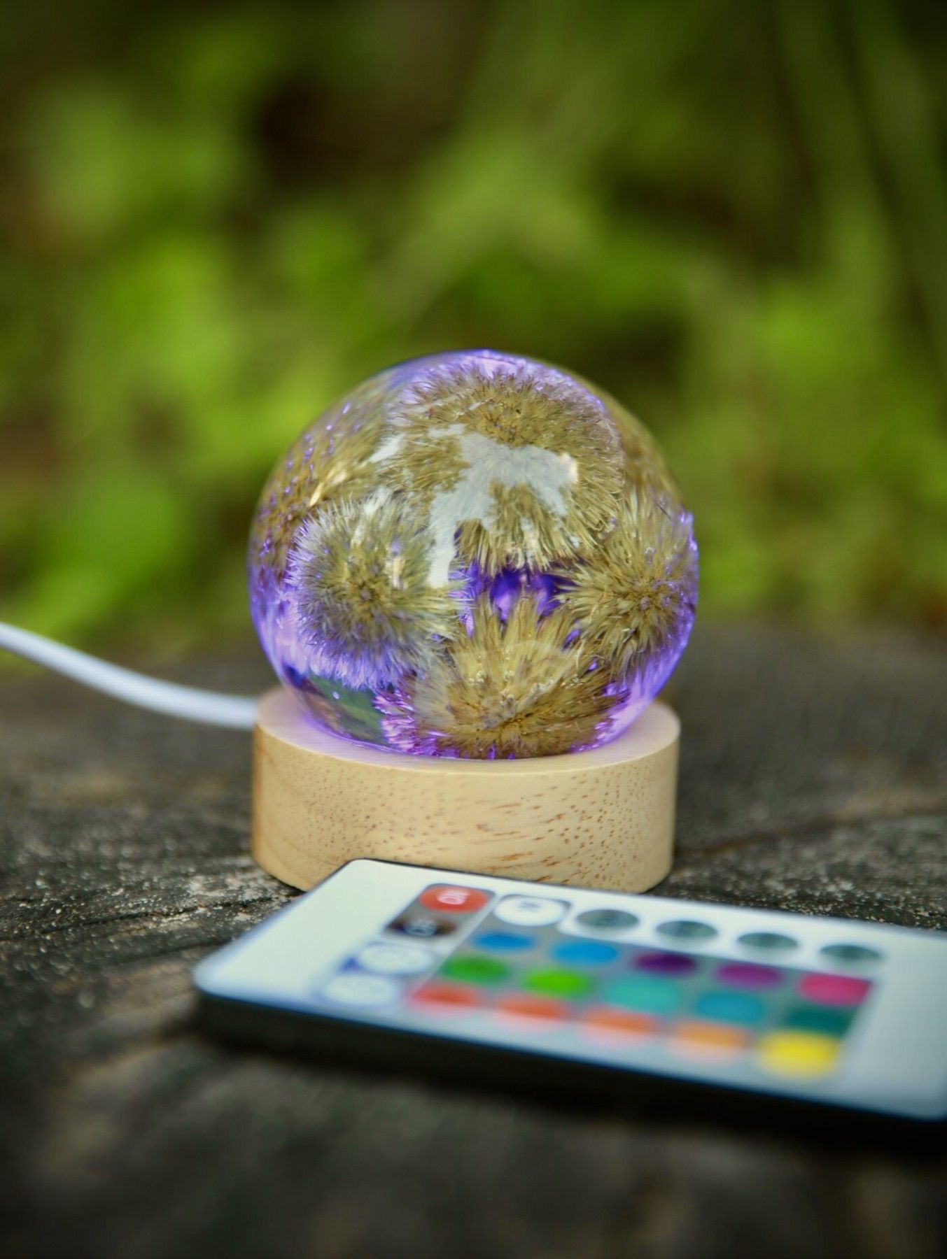 Galda lampa SpiiidBotanics, rgb, violetā krāsā — attēls 2