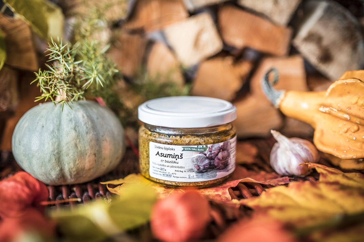 Ķiploku mērce „Asumiņš” ar baziliku, 170 g