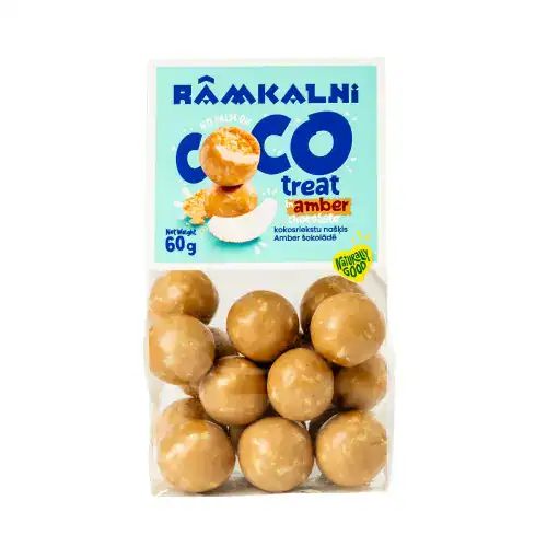 Kokosriekstu našķis Amber šokolādē, 60 g (kastīte)