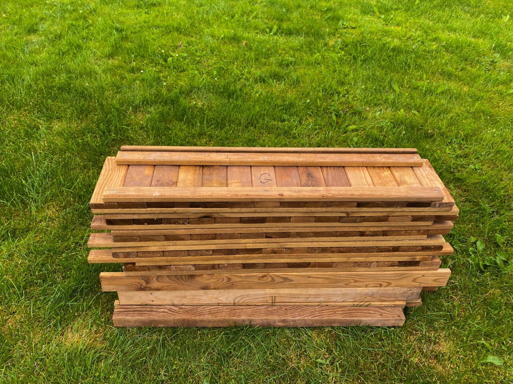 Puķu pods Balustrāde, platums 105 cm, garums 310 cm, koks — attēls 2