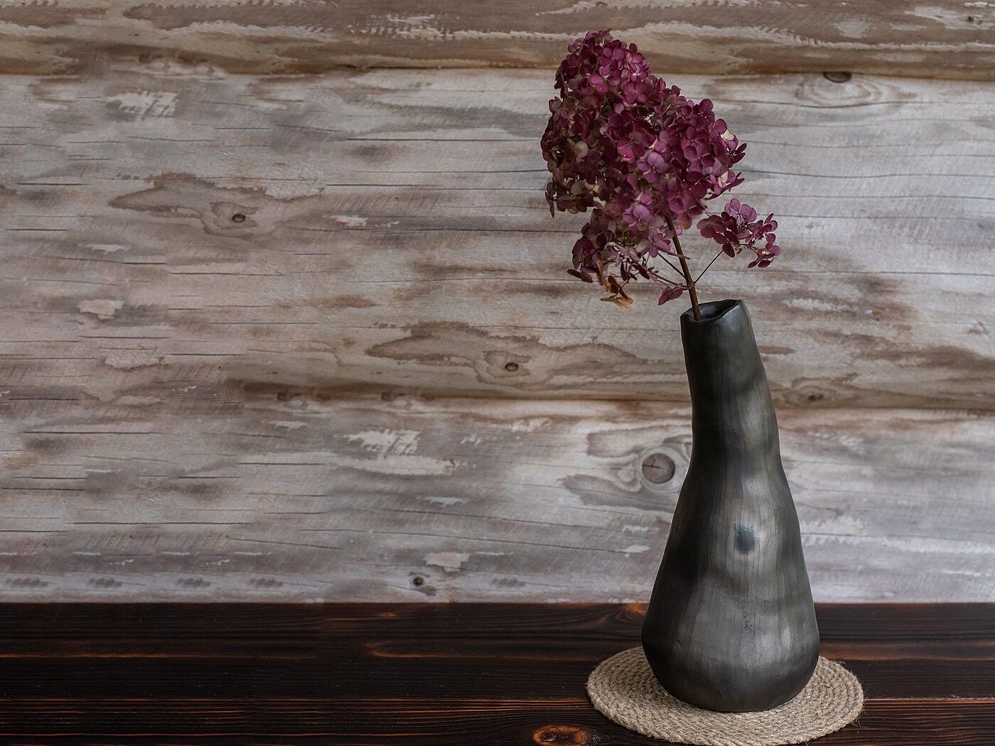Vāze Clay & Wood Design, augstums 25,5 cm, keramika
