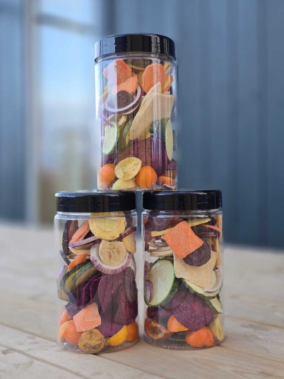 BIO dārzeņu krispu mikss dāvanu burkā, 750 ml