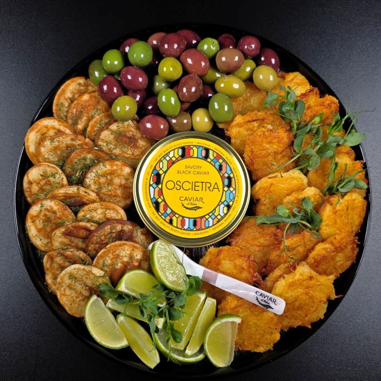 Uzkodas, ekskluzīva kaviāra plate — attēls 3