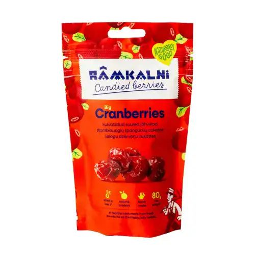 Lielogu dzērveņu sukādes, 80 g