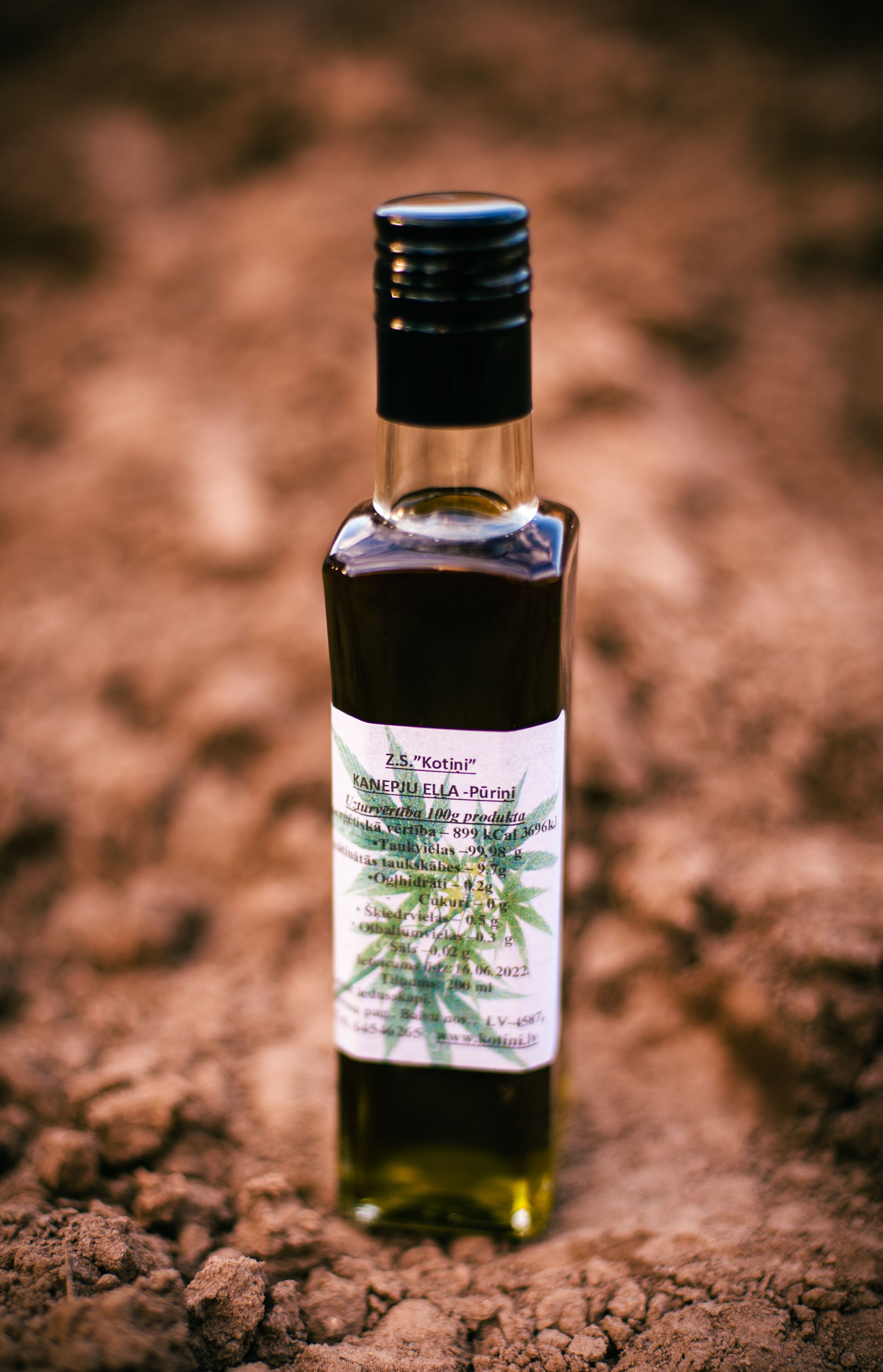 Kaņepju eļļa, auksti spiesta, 200 ml