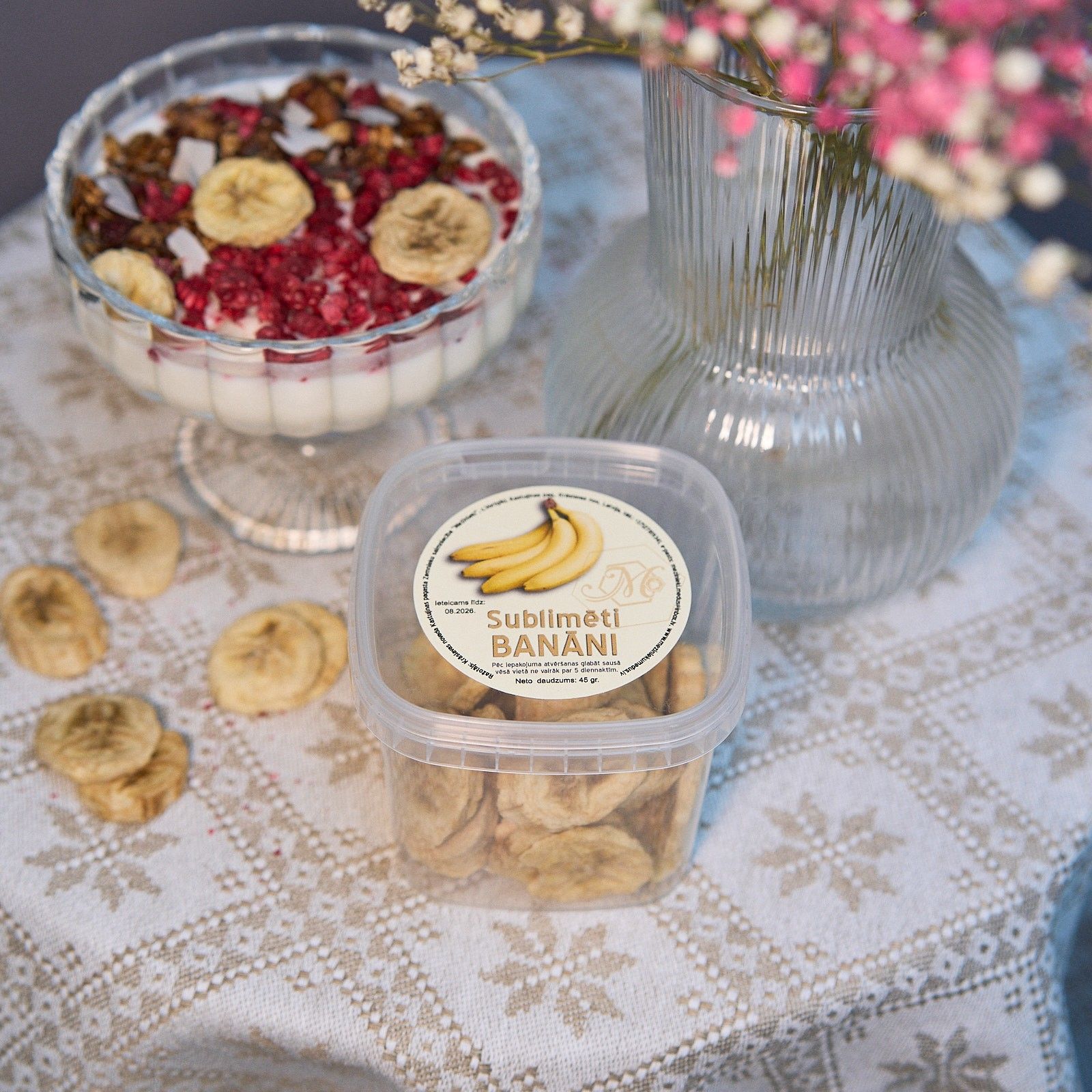Liofilizēti produkti Mežinieku Medus, banāni, 45 g
