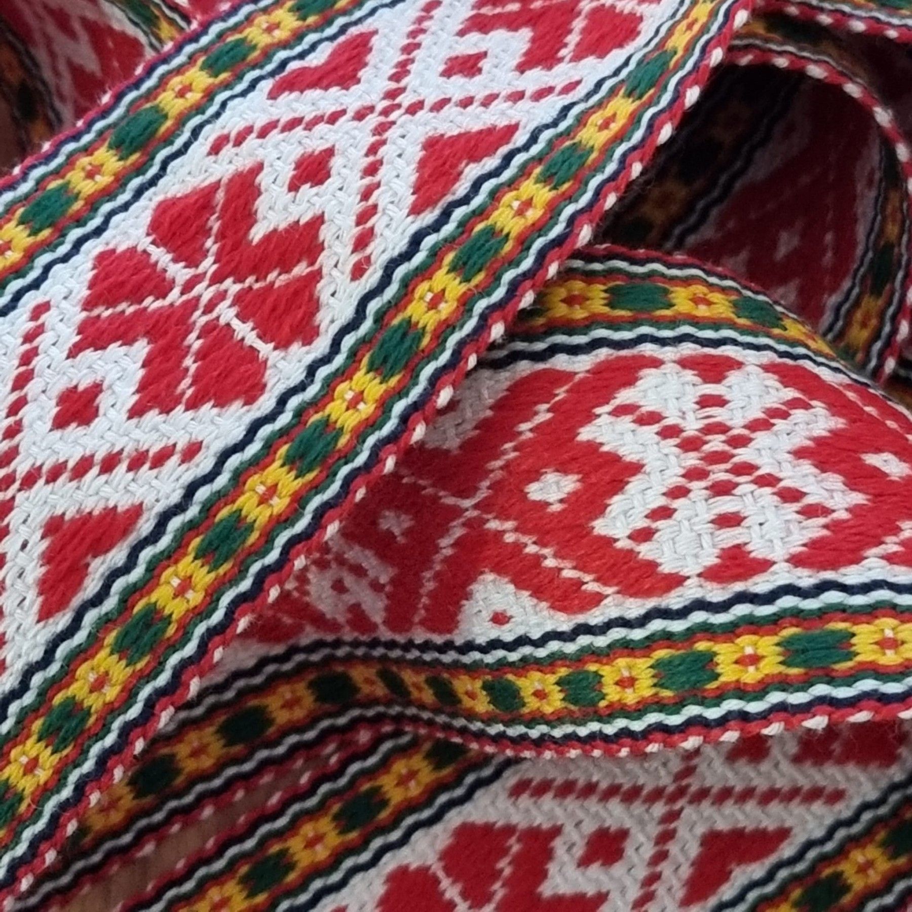 Sieviešu josta Audēju Darbnīca, tekstils, baltā krāsā — attēls 2