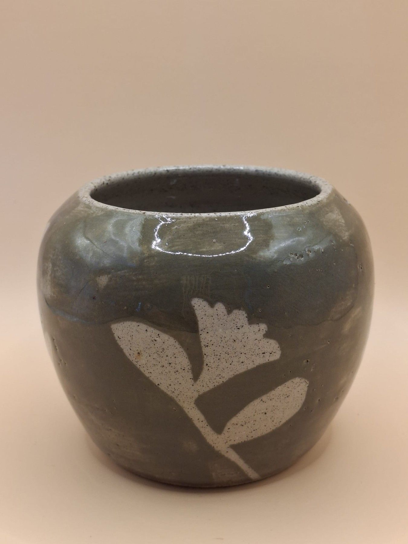 Vāze Lības keramika, augstums 10,5 cm, keramika, zaļā krāsā
