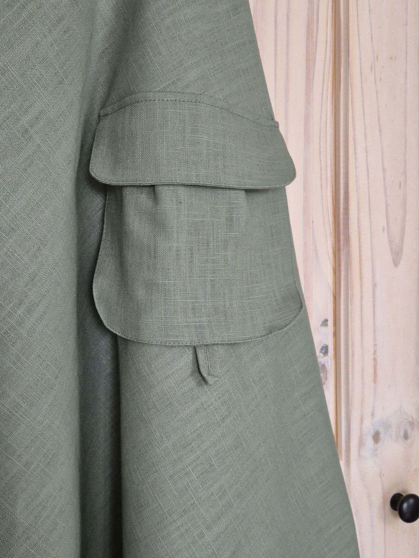 Svārki Feel the Style, S, M, L, XL, maksi, lins, zaļā krāsā — attēls 3