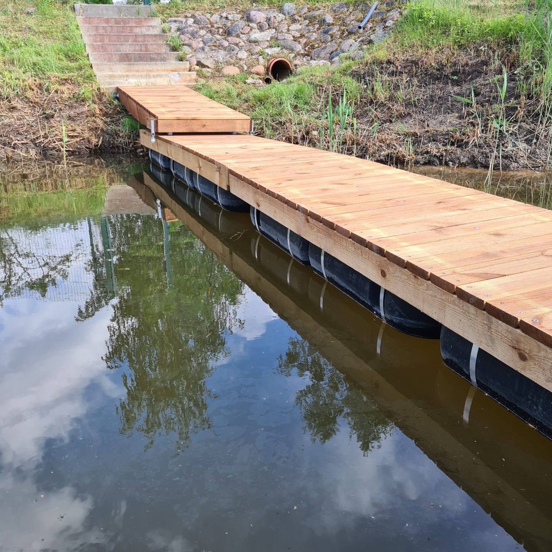 Dārza dekors Balustrāde, pontons / laipa, platums 75 cm — attēls 2