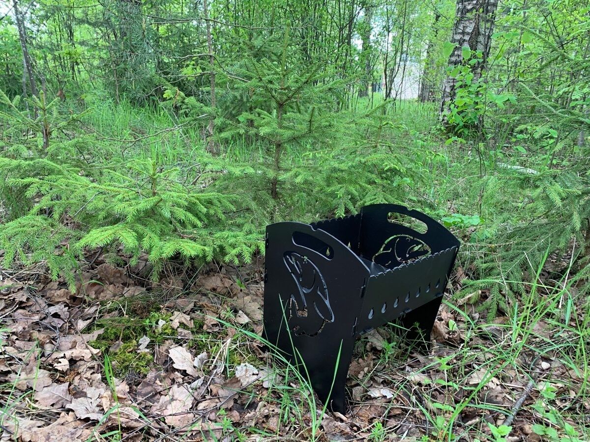 Kokogļu grils K-ART Mini "Zivs", pārnēsājams — attēls 3