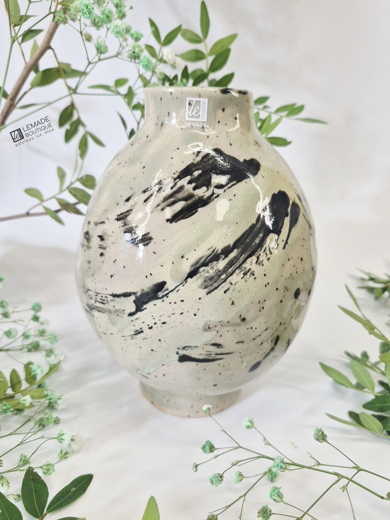 Vāze LeMade, augstums 17,5 cm, keramika, bēšā krāsā