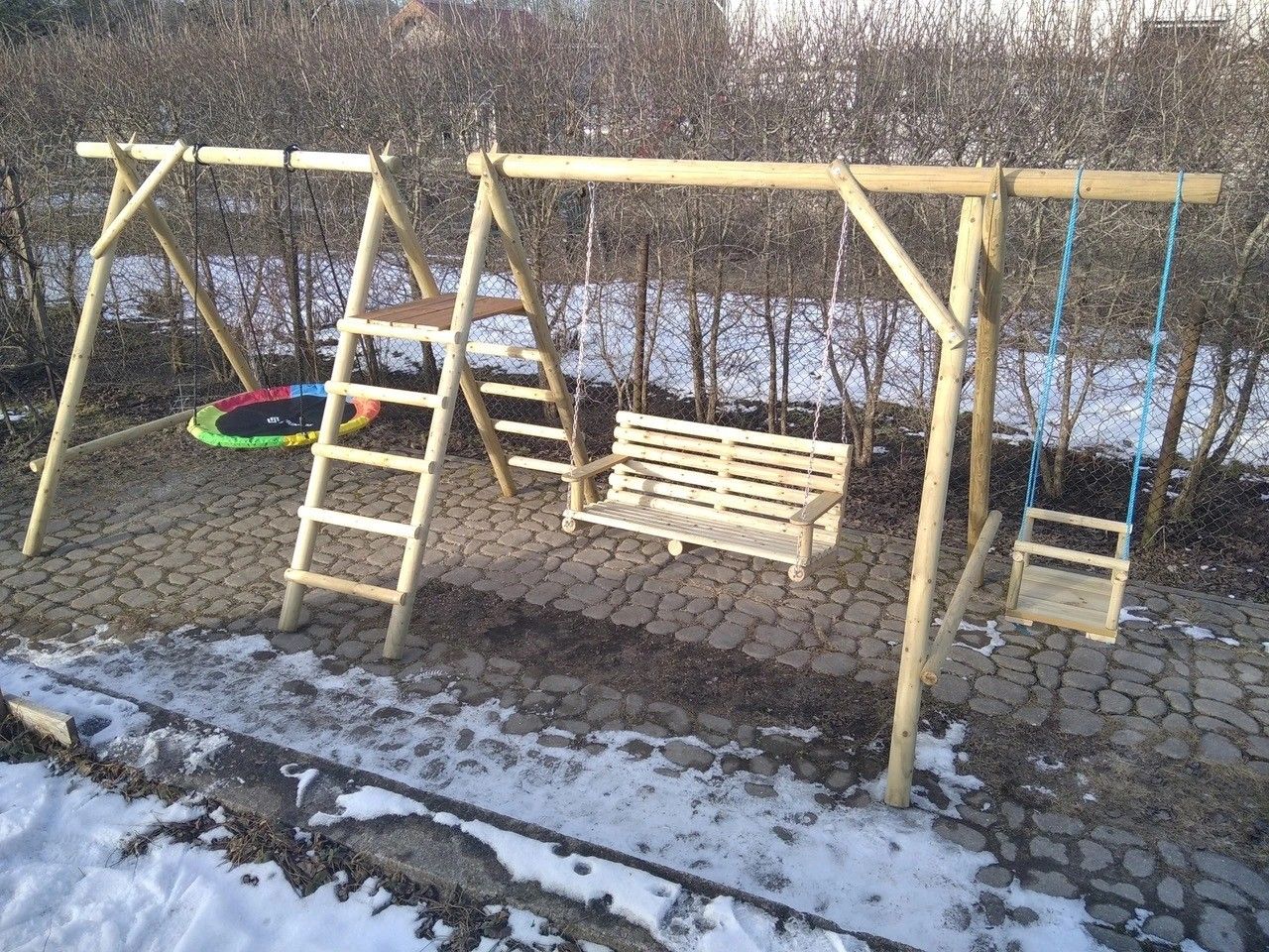 Rotaļu komplekss, platums 2,1 m, garums 5,6 m, koks