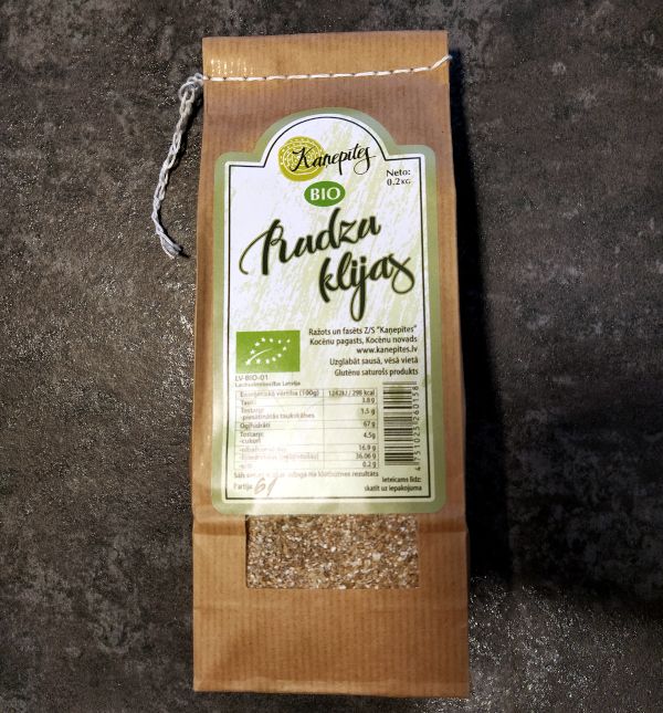 Rudzu klijas, BIO, 0,2 kg