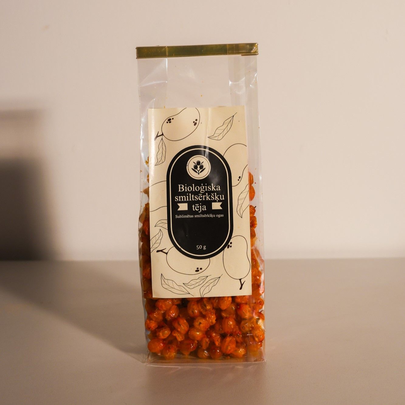 Bioloģiska smiltsērkšķu augļu tēja — liofilizētas ogas, 50 g