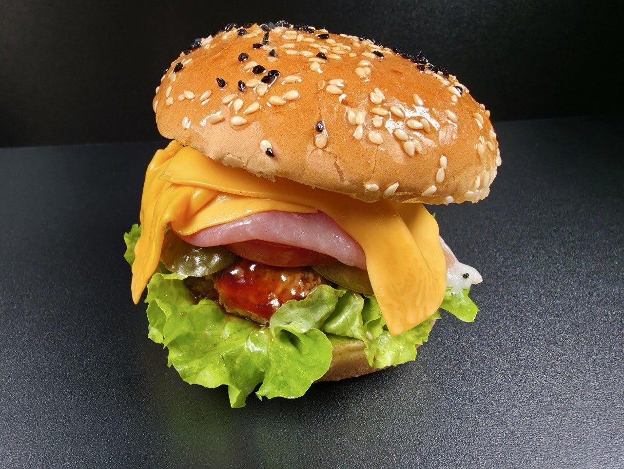 Uzkodas, mini burgeri ar cūkgaļu un bekonu, 10 cm — attēls 2