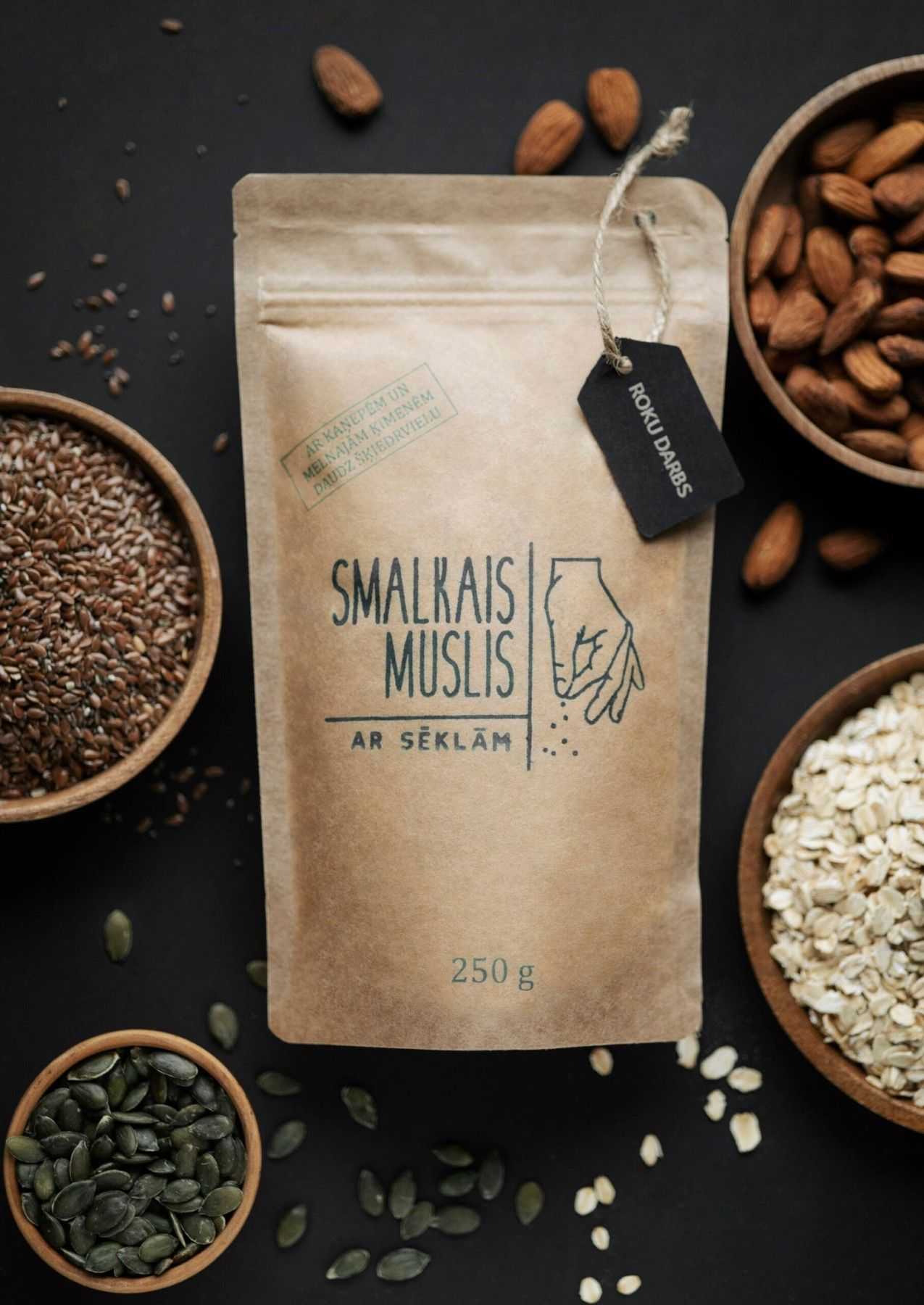 Brokastu pārslas Smalkais Muslis, sēklu, musli, 250 g