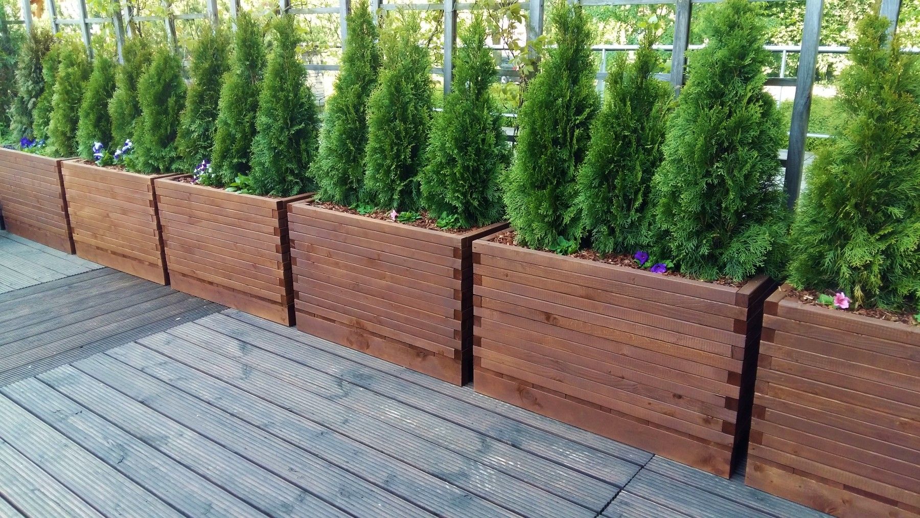 Puķu pods DKAwood, puķu kaste, platums 50 cm, garums 100 cm