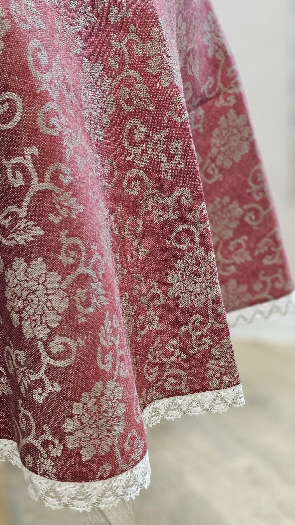 Galdauts MiPe Design, platums 154 cm, lins, sarkanā krāsā — attēls 2