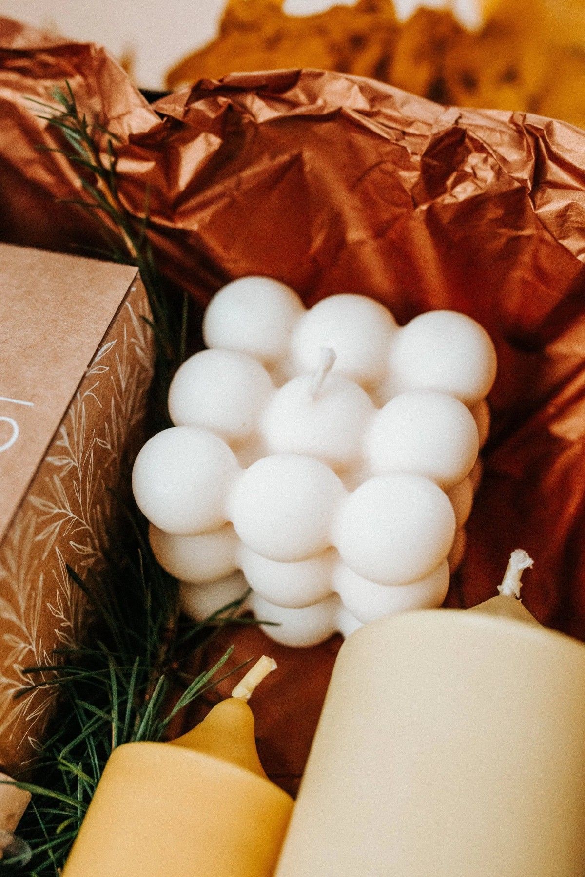 Svece Gardenia Eco, dzeltenā krāsā — attēls 3