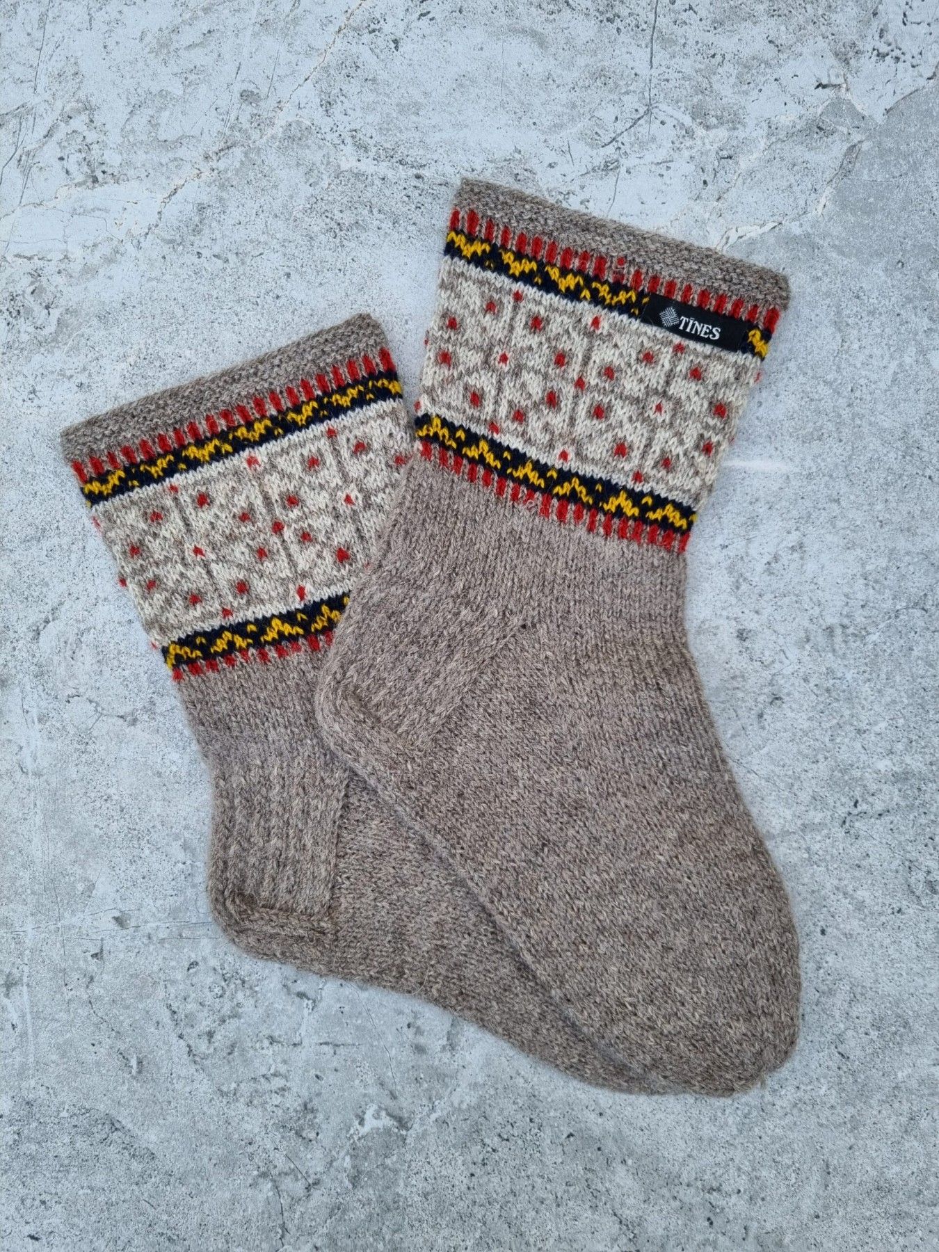 Sieviešu zeķes Tīnes, izm. 35–38, pelēkā, sarkanā krāsā — attēls 4