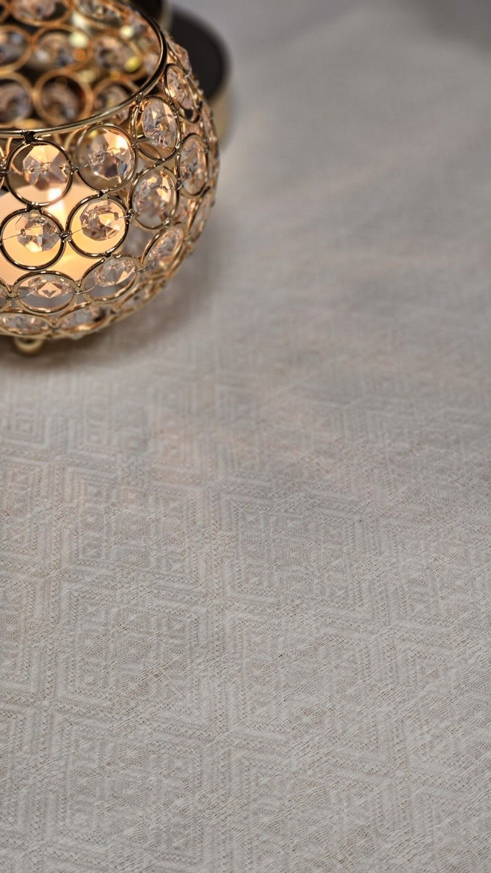 Galdauts MiPe Design, platums 156 cm, lins, baltā krāsā — attēls 2