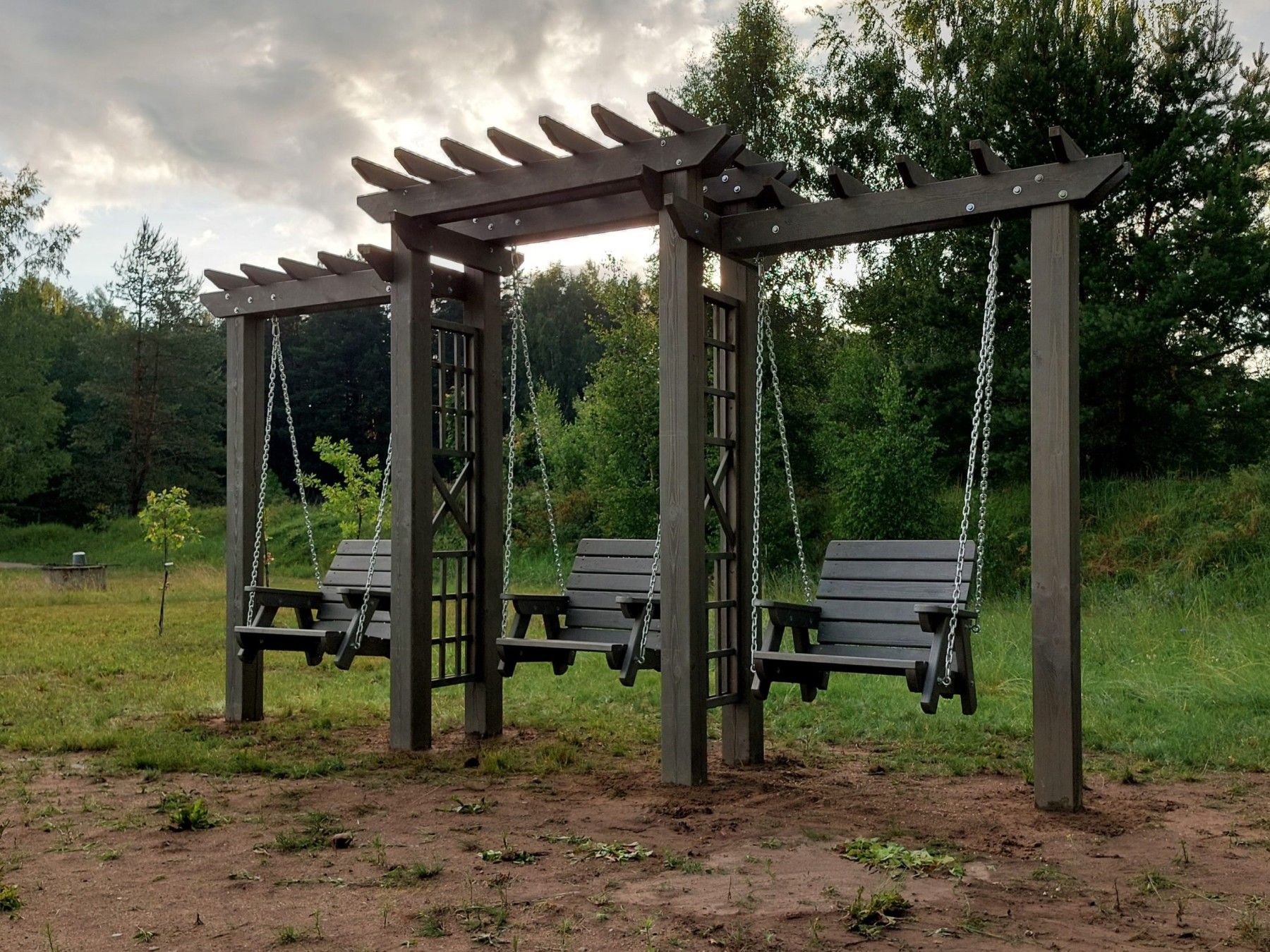 Šūpuļkrēsls Timber Dream Pergola, platums 230 cm, koks — attēls 2