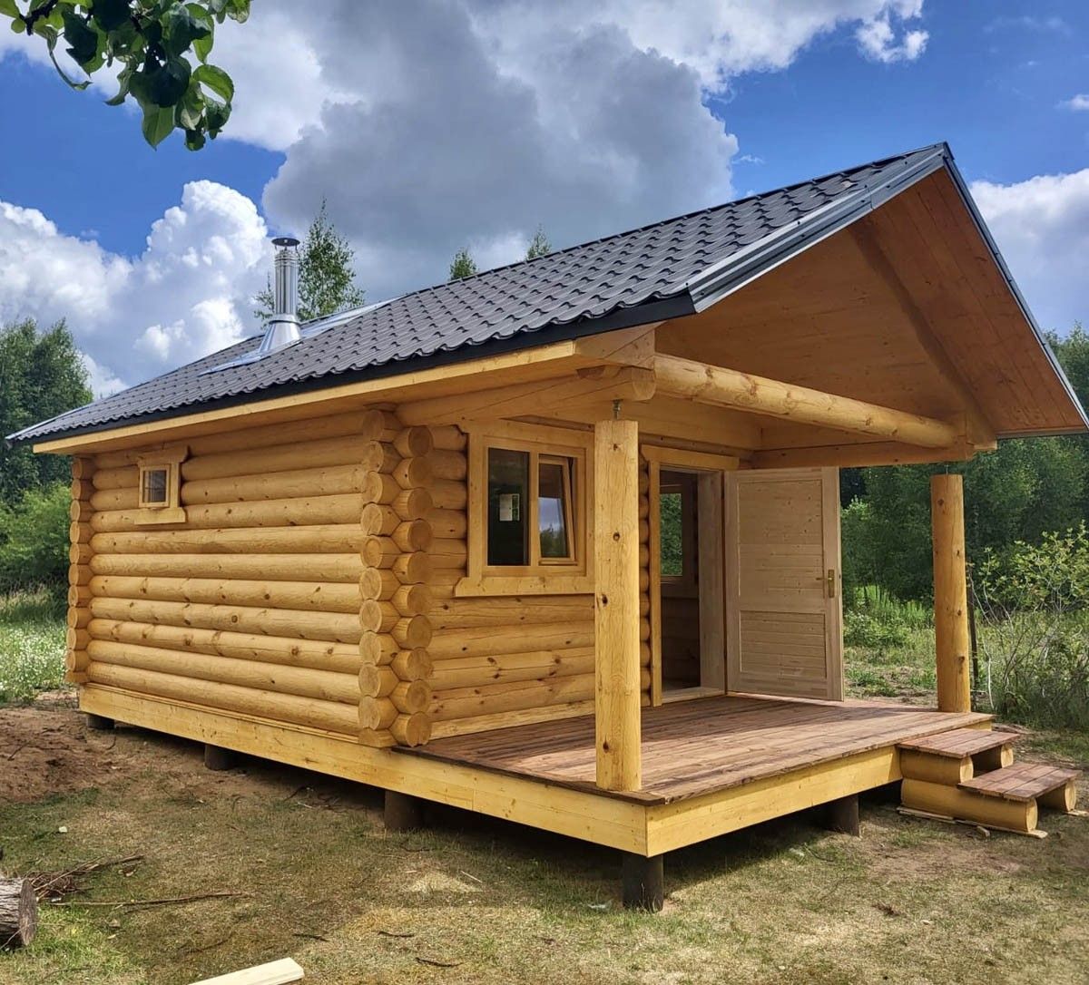 Guļbūves pirts, malkas krāsns, 27 m²