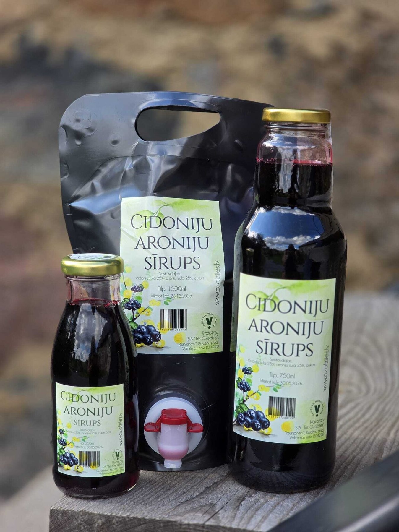 Cidoniju un aroniju sīrups, 750 ml