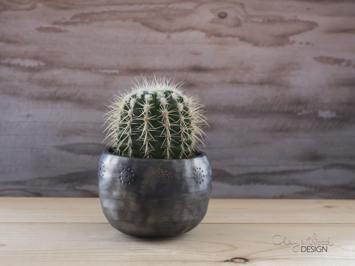 Puķu pods Clay & Wood Design, Ø 12,5 cm, augstums 9 cm — attēls 4