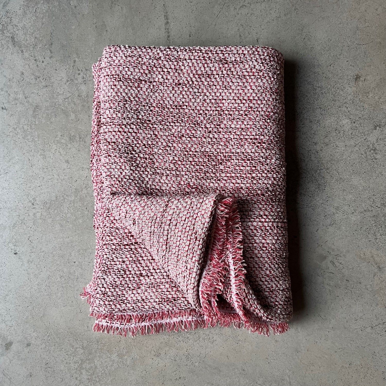 Pleds Studio Natural, lins, sarkanā, baltā krāsā — attēls 2