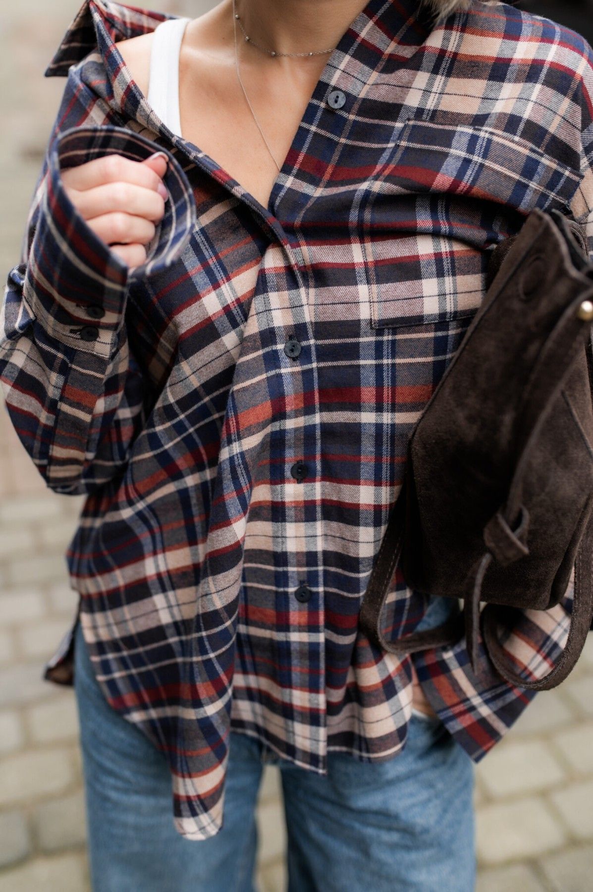 Blūze TRU:DE, S, M, XL, kokvilna, zilā, sarkanā krāsā — attēls 2