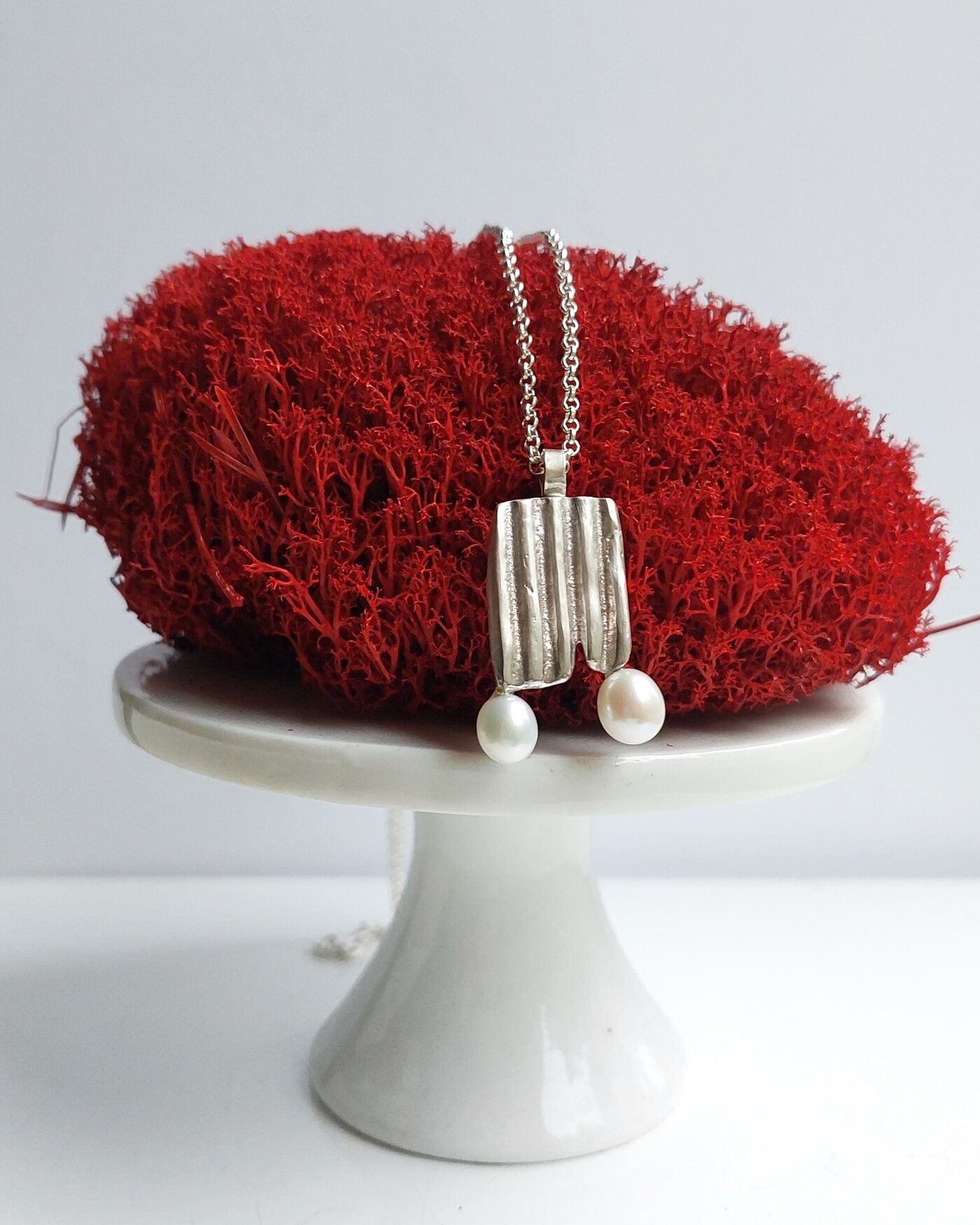 Kulons Asmane Jewellery, sudrabs 925, ar pērli — attēls 2