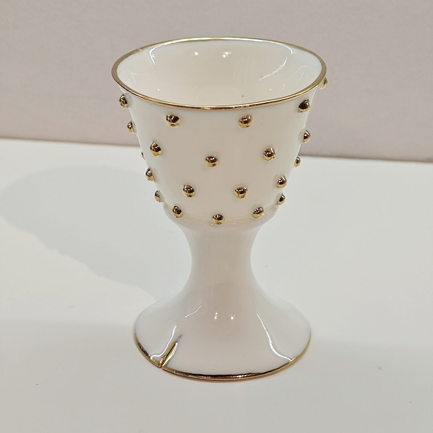 Glāzes Podziņas porcelāns, porcelāns, baltā, zelta krāsā — attēls 2
