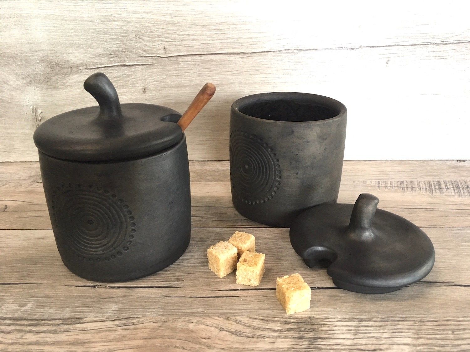 Cukurtrauks Cepļi, 400 ml, keramika, melnā krāsā — attēls 4