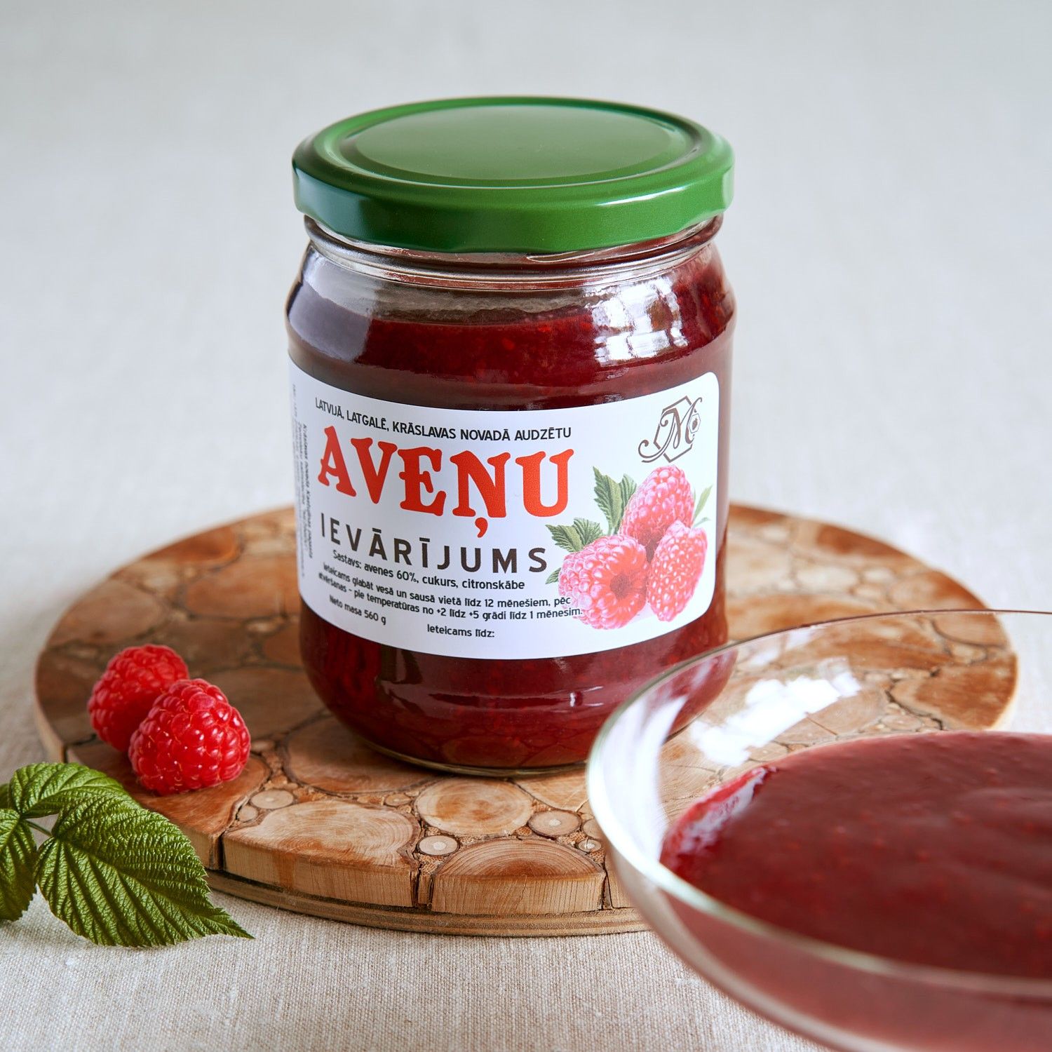 Ievārījums Mežinieku Medus, aveņu, 560 g
