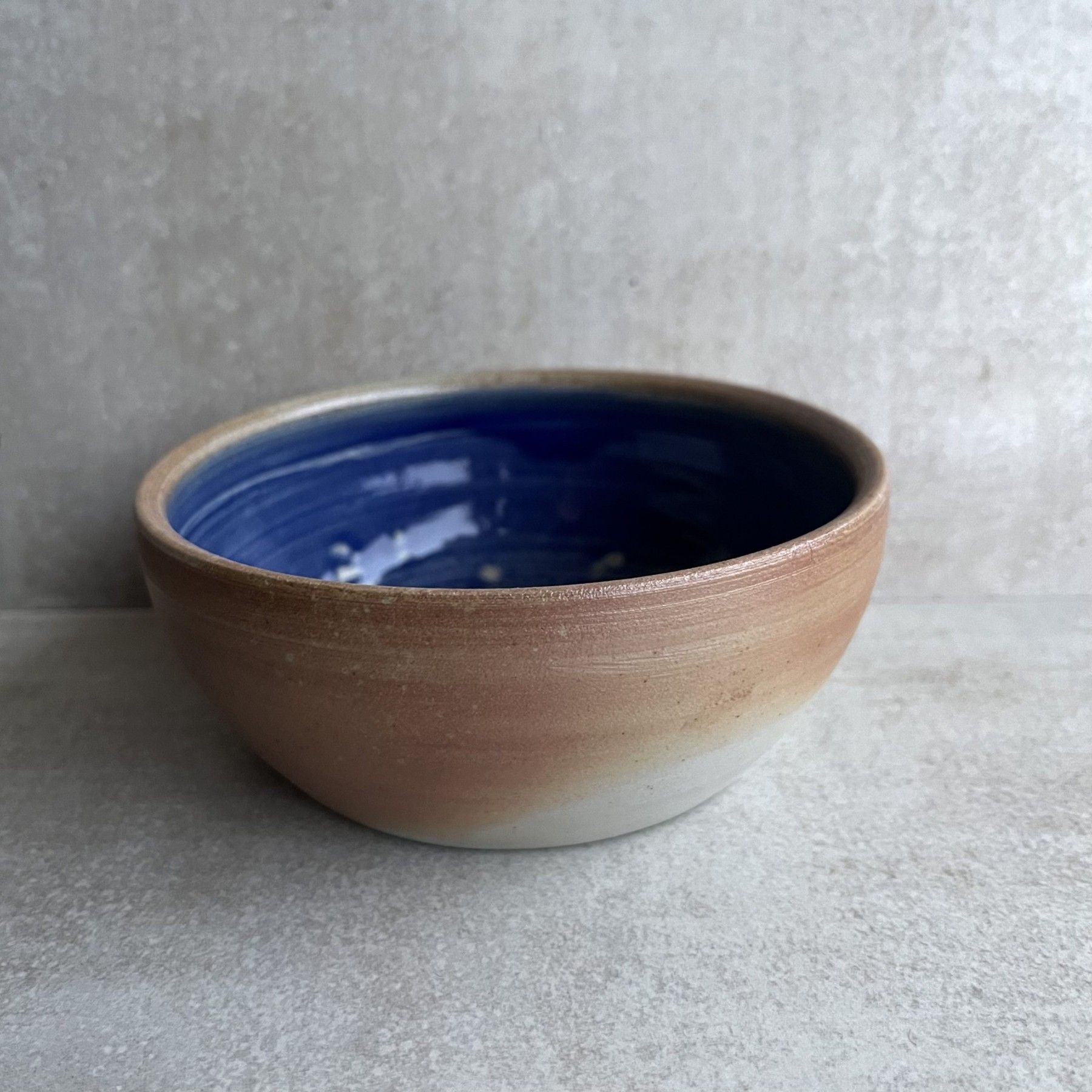 Bļoda Inga Pērkons, 11 cm, akmensmasa, brūnā, zilā krāsā — attēls 2