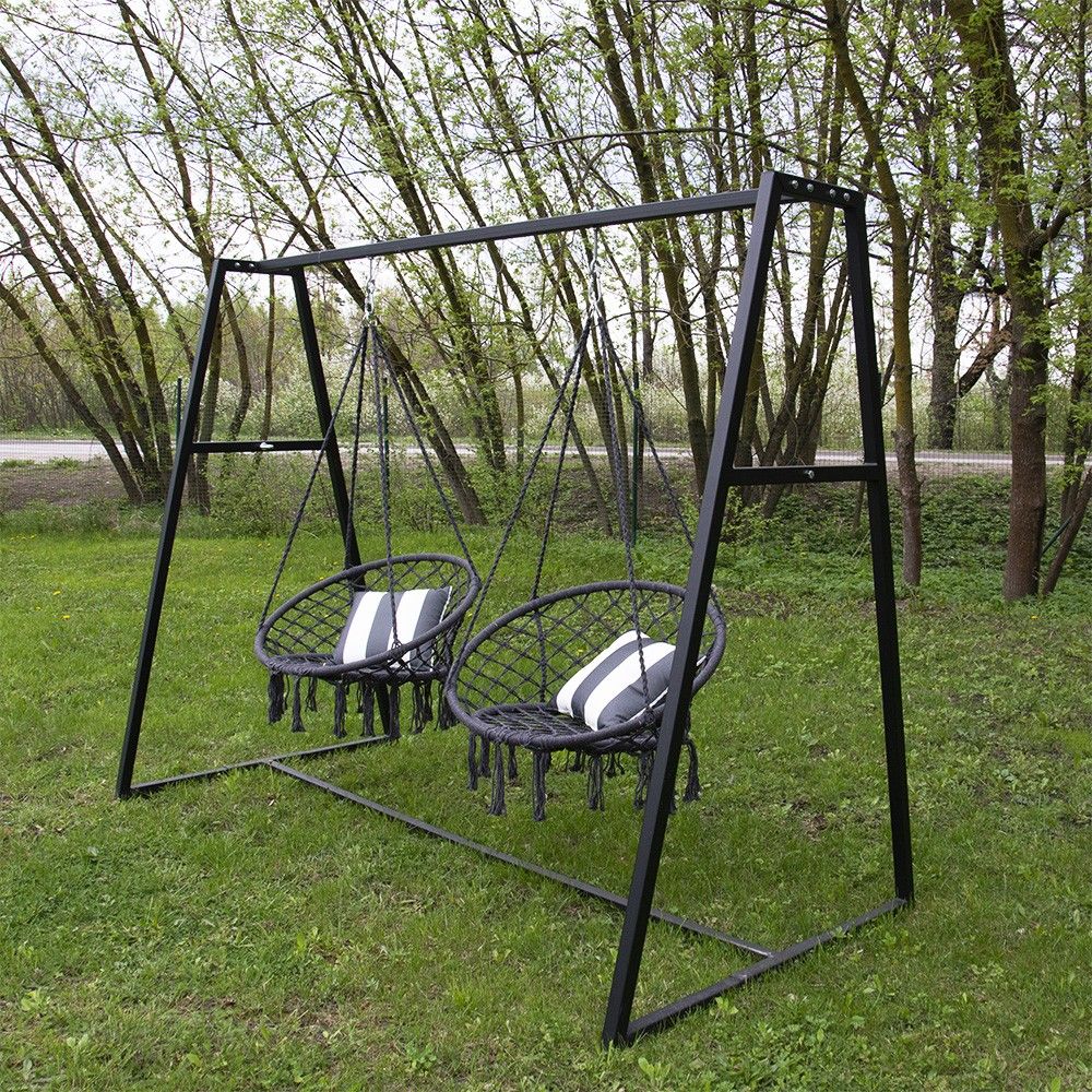 Šūpuļkrēsls DM GRILL, 2 vietas, platums 260 cm, metāls