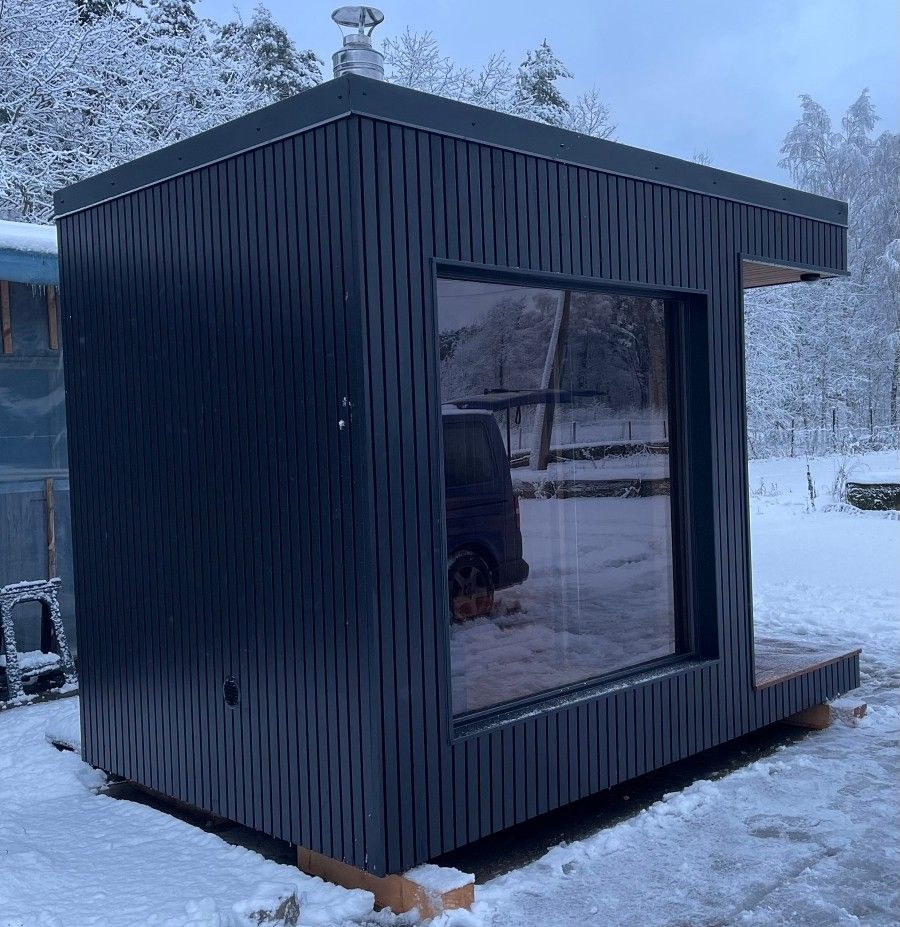 Karkasa pirts, malkas krāsns, 8,64 m² — attēls 4