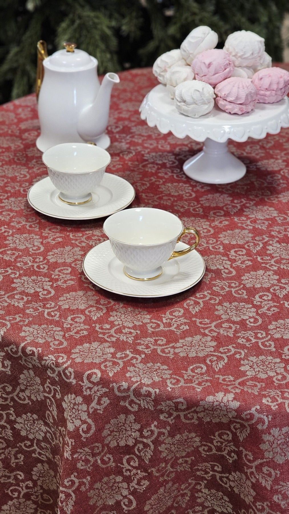 Galdauts MiPe Design, platums 154 cm, lins, sarkanā krāsā — attēls 3