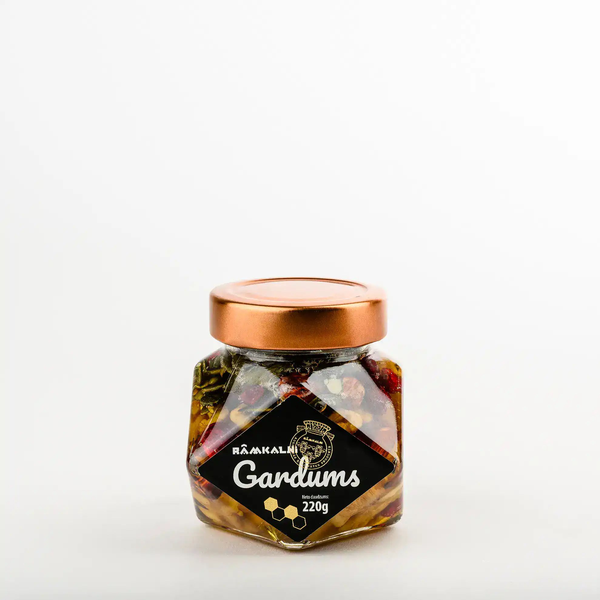 Medus gardums ar sukādēm un riekstiem, 220 g
