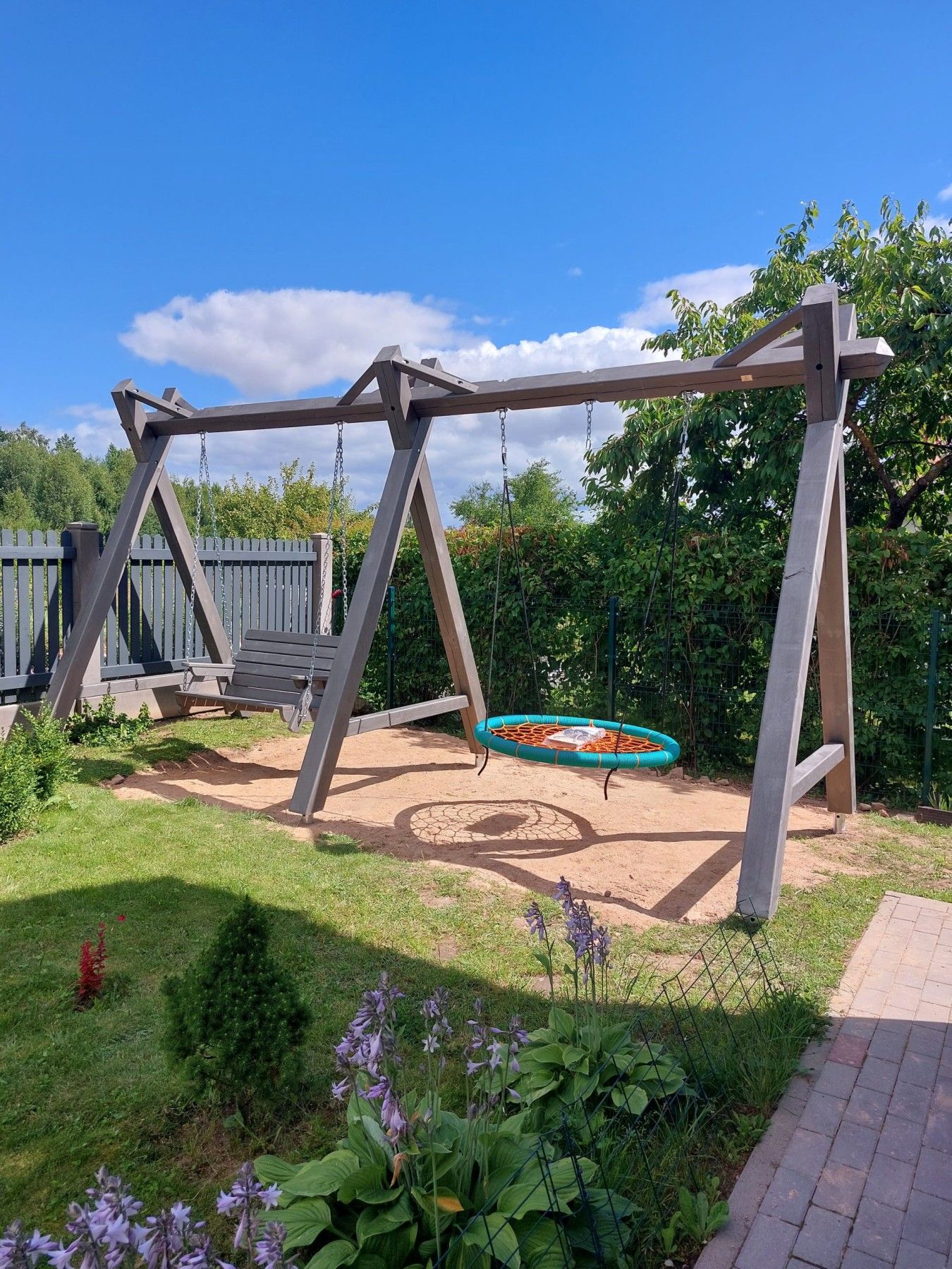 Šūpuļkrēsls Timber Dream, 2 vietas, platums 600 cm, koks