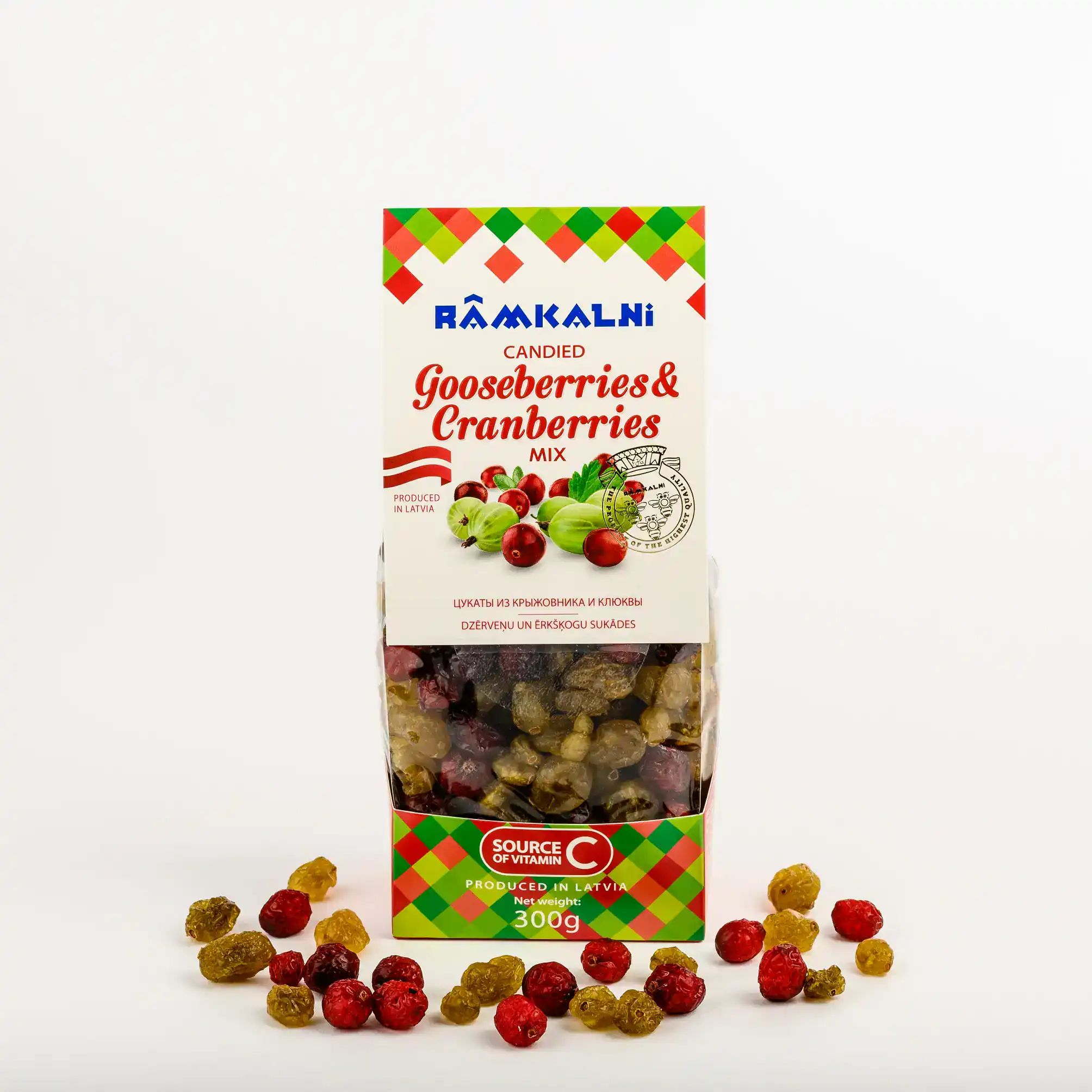 Ērkšķogu un lielogu dzērveņu sukādes, 300 g — attēls 2