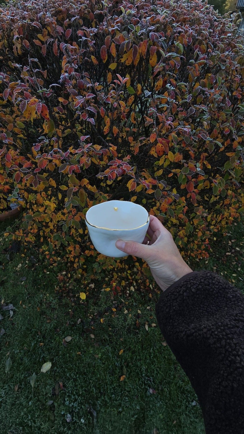 Krūze KAISME, 250 ml, keramika, baltā, zelta krāsā — attēls 4