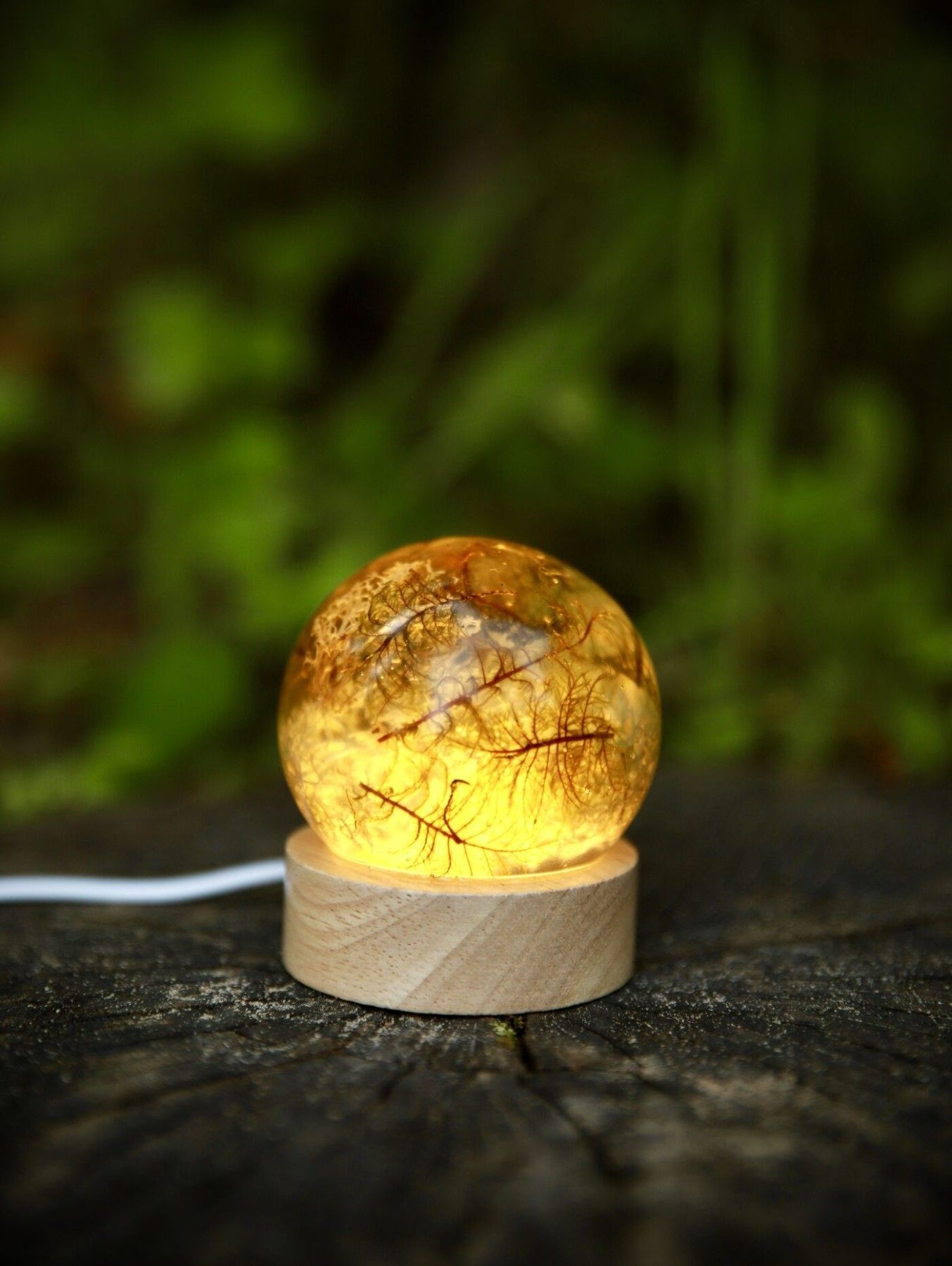 Galda lampa SpiiidBotanics, silti balta, oranžā krāsā — attēls 2