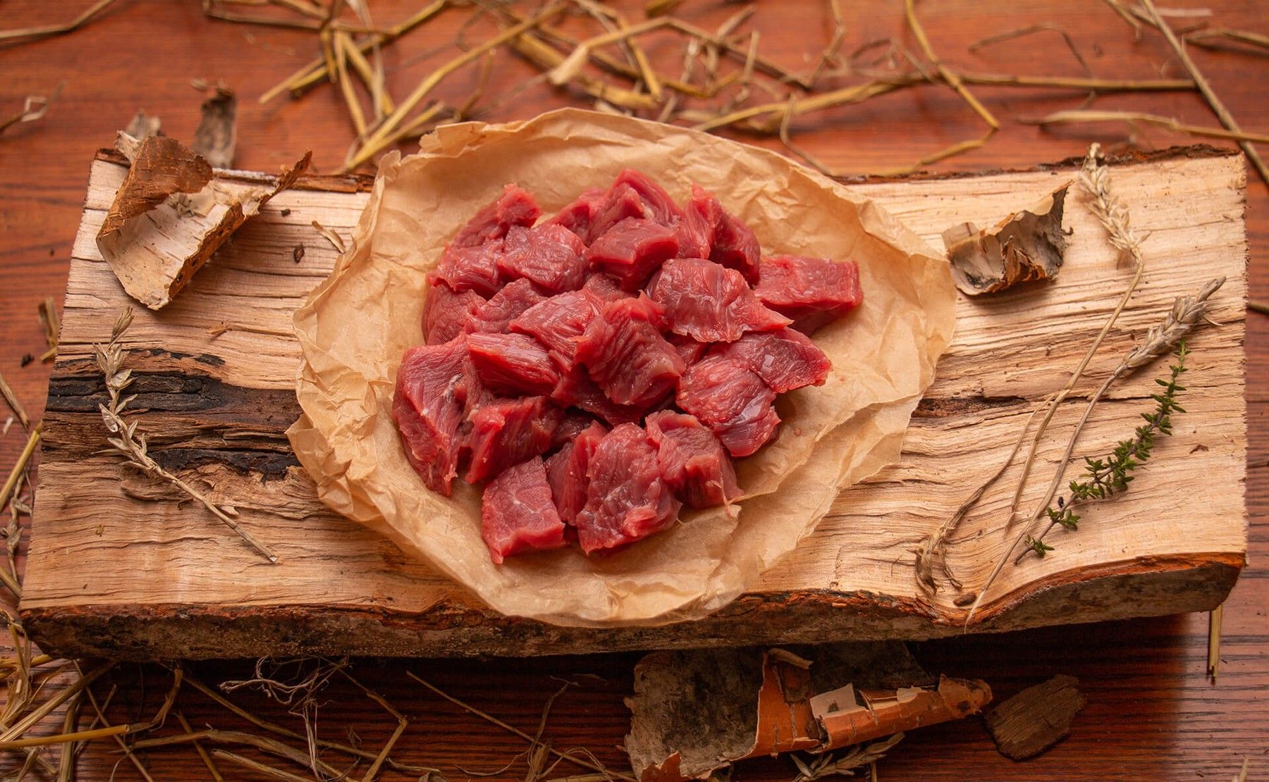 Liellopa gulaša gaļas gabali BIO