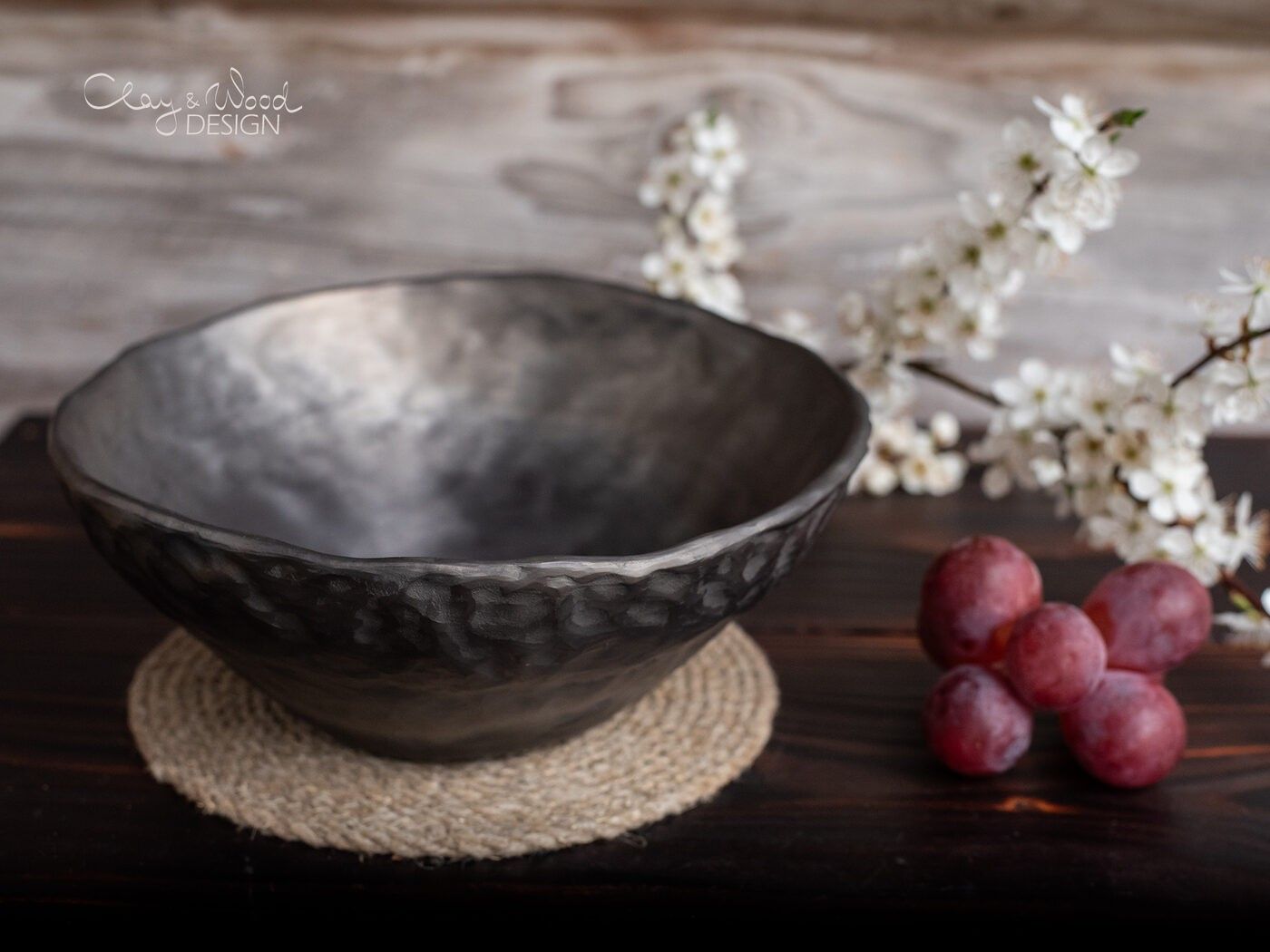 Servēšanas bļoda Clay & Wood Design, 20,5 cm, keramika — attēls 3