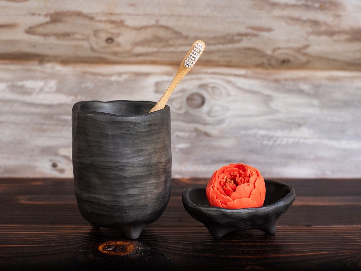 Vannas istabas piederumi Clay & Wood Design, keramika — attēls 3