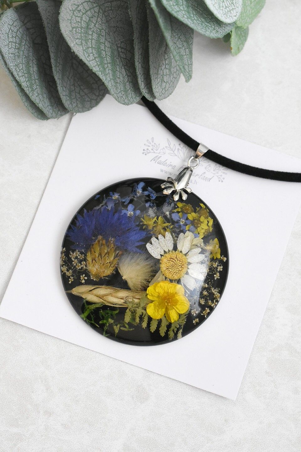 Kulons Madeira Handmade, melnā, zilā, dzeltenā krāsā — attēls 2